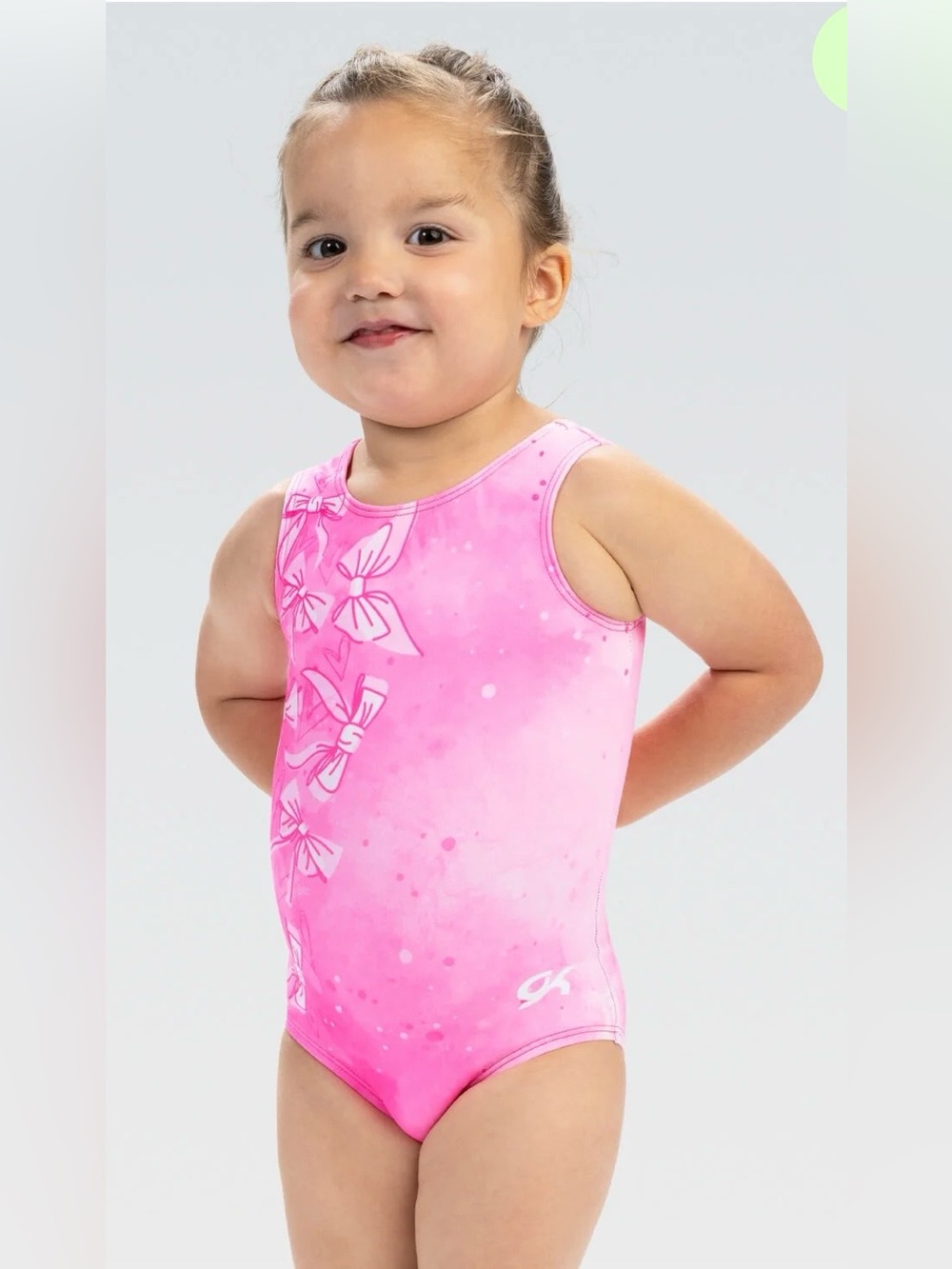 NWT GKids Blush Bows Tank gymnastics dance tumble Leotard